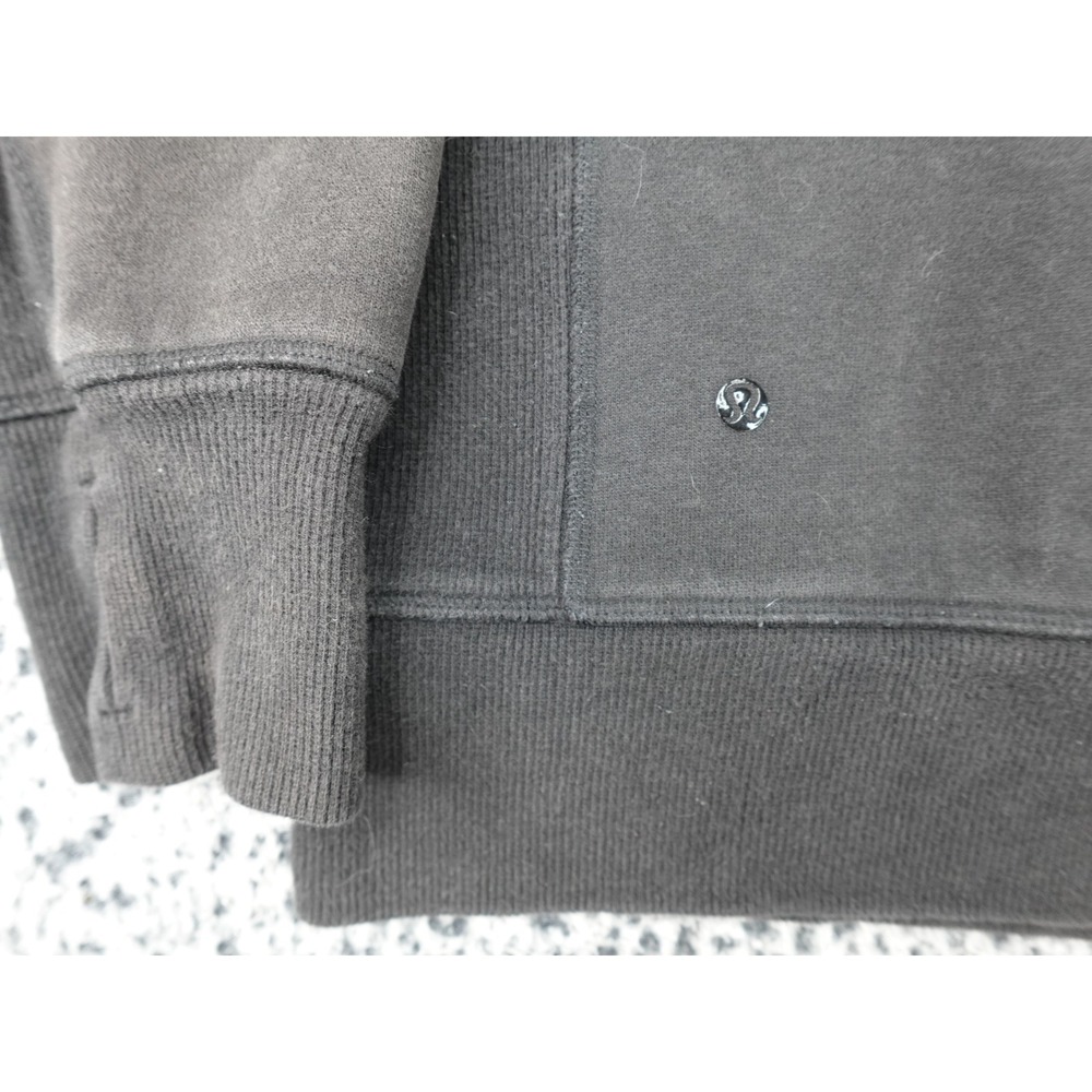 Lululemon Hoodie Mens XL Black Full Zip Fleece Lined Faded Sporty Jacket - Picture 9 of 13